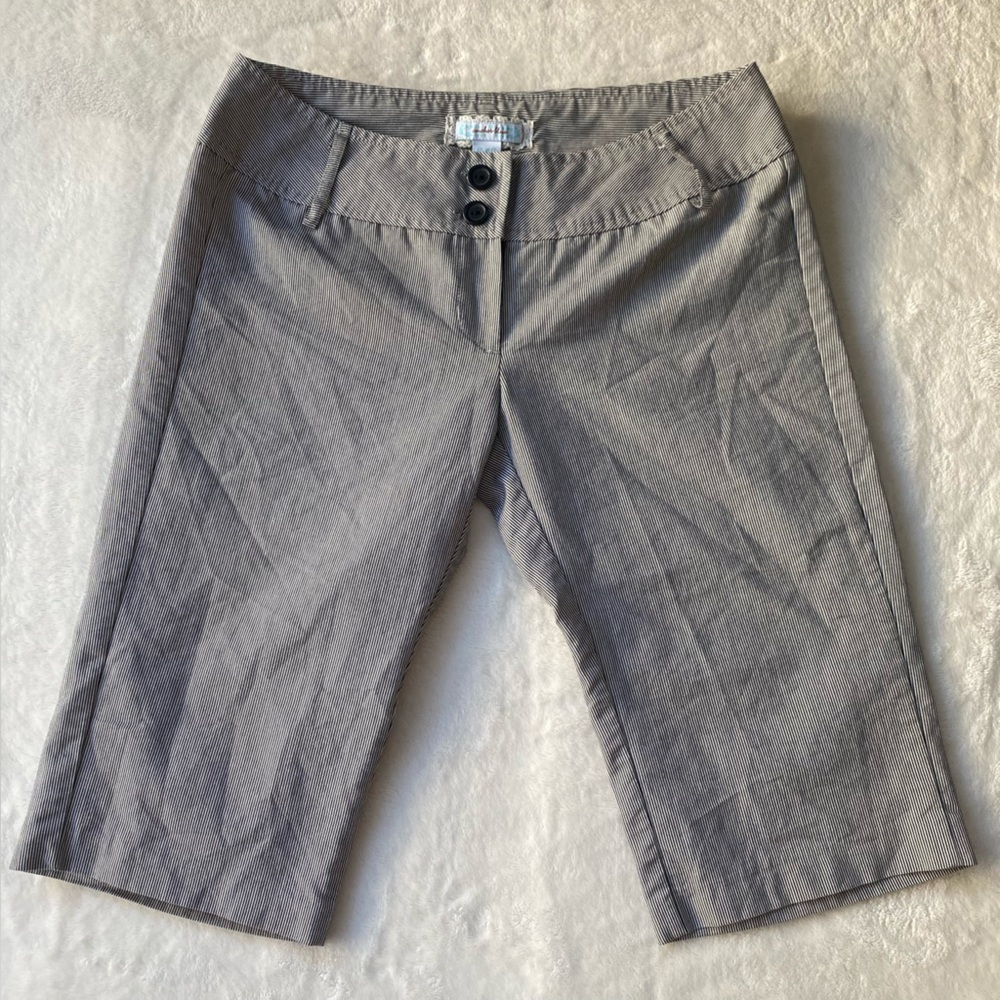 Vintage Anchor Blue Bermuda Shorts Jorts Gray Size 5 black white stripes